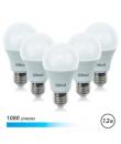 Elbat Pack 5 Unidades - Potencia 12W - Lumenes 1080 - Tipo de Luz 6500K Luz Fria - Casquillo E27 - Angulo 220º - Dimensiones 60X