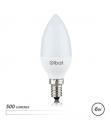 Elbat Bombilla LED - Potencia: 6W - Lumenes: 500 - Tipo de Luz: 4000K Luz Blanca - Casquillo: E14 - Angulo: 180º - Dimensiones: 