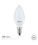 Elbat Bombilla LED - Potencia: 6W - Lumenes: 500 - Tipo de Luz: 4000K Luz Blanca - Casquillo: E14 - Angulo: 180º - Dimensiones: 