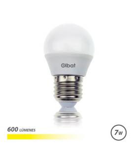 Elbat Bombilla LED - Potencia: 7W - Lumenes: 600 - Tipo de Luz: 3000K Luz Calida - Casquillo: E27 - Angulo: 220º - Dimensiones: 