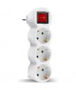 Elbat Base Multiple 3 Tomas con Interruptor - Color Blanco