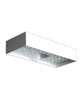 Elbat Lampara Solar LED - 230X97X42.7mm - 6W, 900 Lumenes - Luz Blanca 4000K - Sensor de Movimiento - Color Negro