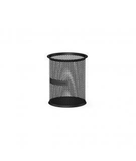 Erichkrause Portalapices Redondo Compass Classic - Base Redonda de Acero Inoxidable - Diseño Moderno y Elegante - Color Negro