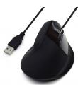 Ewent Raton Ergonomico Vertical USB 1800dpi - 5 Botones - Uso Diestro - Cable de 1.23m - Color Negro