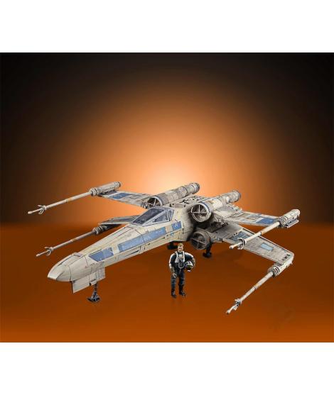 Hasbro Disney Star Wars Colleccion Vintage Replica Caza Ala-X + Anton Merrick Rogue Squadron - Alas moviles - Figura de 9cm. de 