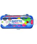 Giotto Pack de 12 Acuarelas Mini 23mm. - Colores Luminosos - Evita la Dispersion del Agua