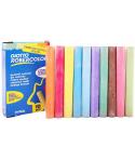 Giotto Robercolor Pack de 10 Tizas Redondas de Colores - Testadas Dermatologicamente - Compactas y Duraderas - Colores