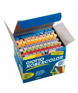 Giotto Robercolor Pack de 100 Tizas Redondas de Colores - Testadas Dermatologicamente - Compactas y Duraderas - Colores