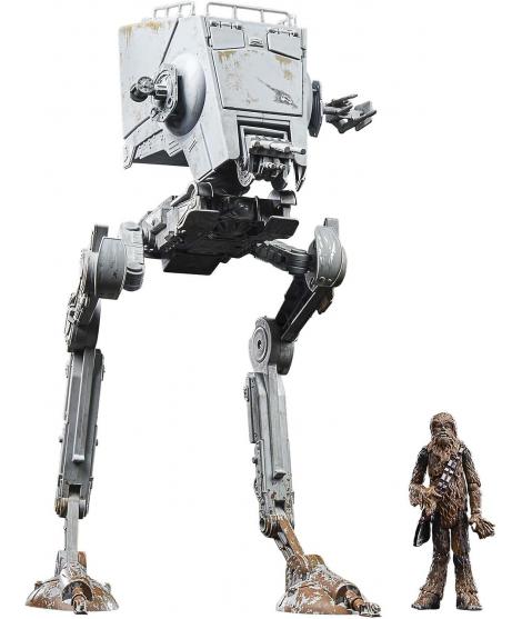 Hasbro Disney Star Wars Vintage Collection Episodio VI El Retorno del Jedi Caminante AT-ST + Chewacca - Figuras de Colleccion