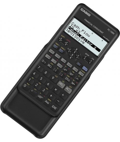 Casio FC-100V-2 Calculadora Financiera - Pantalla de 4 Lineas - Visualizacion de Varios Parametros al mismo Tiempo - Teclas de A