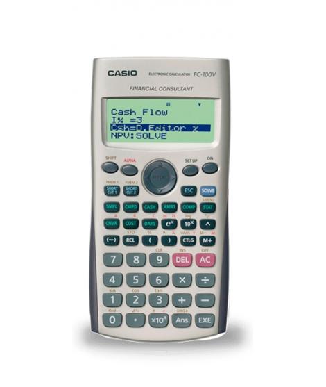 Casio FC100V Calculadora Financiera - Pantalla de 4 Lineas - Teclas de Acceso Directo Personalizables - Alimentacion con Pilas