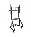 Tooq Soporte de Pantalla de Suelo con Ruedas 60"-105" - Bloqueo de Ruedas - Sistema Antirrobo - Gestion de Cables - Peso Max 100