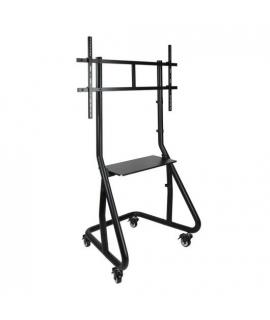 Tooq Soporte de Pantalla de Suelo con Ruedas 60"-105" - Bloqueo de Ruedas - Sistema Antirrobo - Gestion de Cables - Peso Max 100