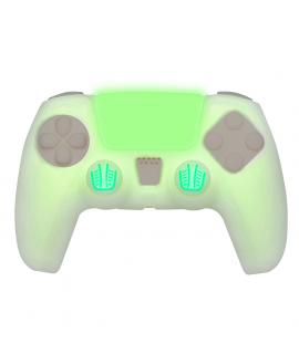 FR-TEC Funda de Silicona + Grips Protectores Custom Kit Glow in The Dark para PS5 - Grips Protectores - Mejora el Agarre - Stick