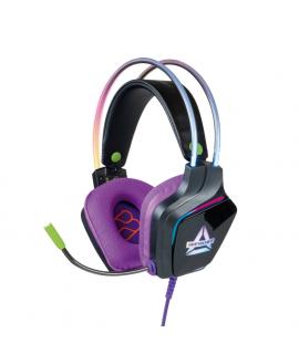 FR-TEC Auriculares Gaming con Luz RGB - Control de Volumen y Mute en Cable - Microfono Flexible - Altavoz de 50mm - Conexion Jac