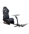 FR-TEC Asiento Simulador de Carreras Racing Seat Race - Asiento Tipo Baquet - Respaldo de 81cm - Inclinacion de Hasta 135° - Bas