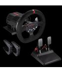 FR-TEC Volante con Force Feedback Force Racing Wheel - Tecnologia Forcesense - Aro de 26.5cm de Diametro - Pedales Regulables - 