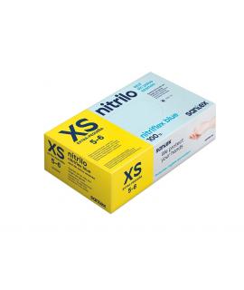 Santex Nitriflex Blue Pack de 100 Guantes de Nitrilo para Examen Talla S - Sin Polvo - Libre de Latex - Ambidiestros - No