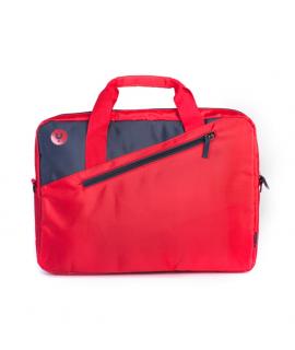 NGS Ginger Maletin para Portatil 15.6" - Acolchado Interior - 2 Compartimentos y Bolsillo Exterior - Color Rojo
