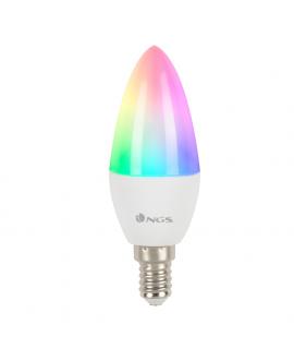 NGS Gleam 514c Bombilla LED E14 5W Inteligente - WiFi - 500lm - Iluminacion RGB Regulable - Tecnologia Ecologica