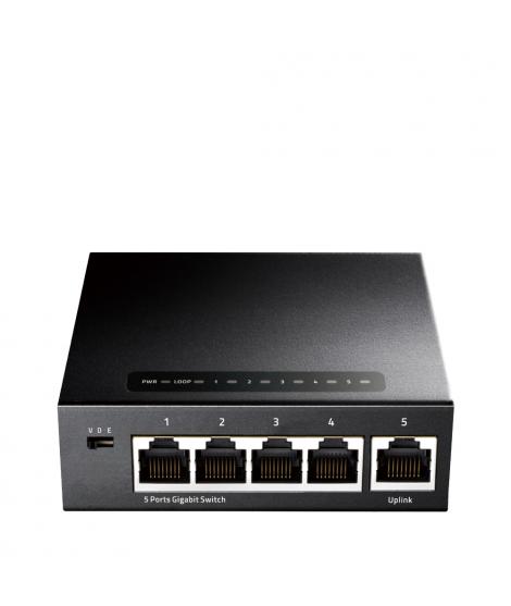 Cudy GS105 Switch 5 Puertos Gigabit Adaptables 10/100/1000 Mbps