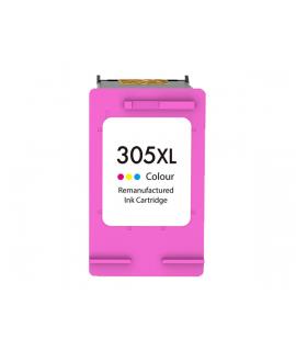 HP 305XL Color Cartucho de Tinta Remanufacturado - Muestra Nivel de Tinta - Reemplaza 3YM63AE/3YM60AE