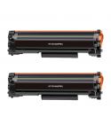 Generico HP CF244A Negro Pack de 2 Cartuchos de Toner Genericos - Reemplaza 44A