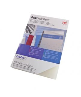 GBC PolyClearView Pack de 100 Portadas de Encuadernar A4 - 300 Micras - Color Transparente Mate
