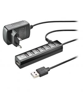 NGS Ihub7 Tiny Hub USB 2.0 - 7 Puertos USB 2.0 - Adaptador de Corriente - Velocidad hasta 480Mbps