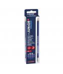 Alpino Pack de 12 Lapices de Grafito Junior con Goma - Mina HB - Espacio para Personalizar - Colores Surtidos