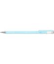 Pentel Hybrid Milky Boligrafo de Bola - Punta Fina 0.8mm - Trazo 0.4mm - Tinta de Gel Opaca - Color Azul Pastel