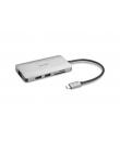 Kensington UH1400P Hub USB-C 3x USB 3.2, 1x USB-C hasta 85W , 1x HDMI 2.0, Lector SD, Lector MicroSD - Color Plata
