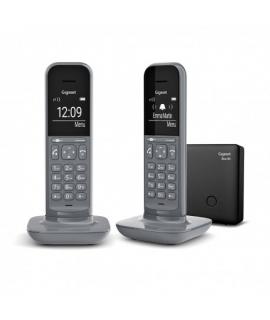 Gigaset CL390 Duo Telefono Inalambrico Dect - Pantalla en BN - Control de Volumen - Color Gris