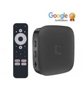 Leotec Show GC216 Receptor Android TV Box 4K WiFi Quad Core 2GB 16GB - Certificacion de Google y Netflix - Bluetooth, HDMI, USB 