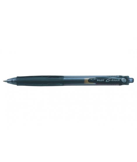 Pilot Boligrafo de Gel G-Knock - Recargable - Fabricado con Plastico Reciclado - Punta de Bola 0.7mm - Trazo 0.32mm - Color Negr