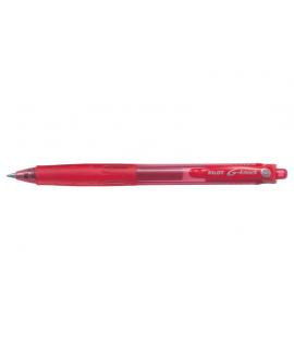 Pilot Boligrafo de Gel G-Knock - Recargable - Fabricado con Plastico Reciclado - Punta de Bola 0.7mm - Trazo 0.32mm - Color Rojo