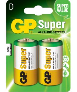 GP Pack de 2 Pilas Super Alcalinas LR20 D 1.5V