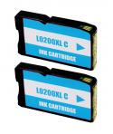 Lexmark 200XL Cyan Pack 2 Cartuchos de Tinta Genericos - Reemplaza 14L0198