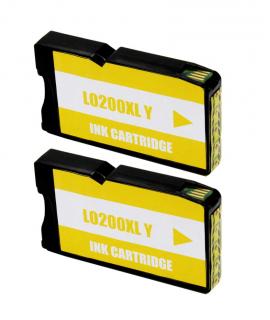 Lexmark 200XL Amarillo Pack 2 Cartuchos de Tinta Genericos - Reemplaza 14L0200