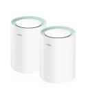 Cudy M1300 Pack de 2 Sistemas WiFi Mesh AC1200 Dual Band - 867Mbps en 5GHz, 300Mbps en 2,4GHz - 1x Puerto LAN 1000/100/10Mbps, 1