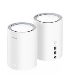 Cudy M1800 Pack de 2 Sistemas WiFi 6 Mesh AX1800 Dual Band - 1201Mbps en 5GHz, 574Mbps en 2,4GHz - 1x Puerto LAN 1000/100/10Mbps