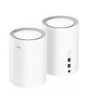 Cudy M1800 Pack de 2 Sistemas WiFi 6 Mesh AX1800 Dual Band - 1201Mbps en 5GHz, 574Mbps en 2,4GHz - 1x Puerto LAN 1000/100/10Mbps