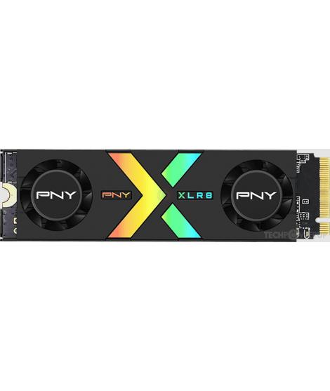 PNY CS3150 Disco Duro Solido SSD M2 1TB NVMe PCIe Gen5 x4 con Disipador Termico -  Iluminacion RGB - Color Negro