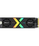 PNY CS3150 Disco Duro Solido SSD M2 1TB NVMe PCIe Gen5 x4 con Disipador Termico -  Iluminacion RGB - Color Negro