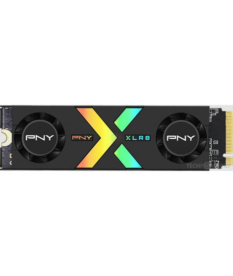 PNY CS3150 Disco Duro Solido SSD M2 2TB NVMe PCIe Gen5 x4 con Disipador Termico - Iluminacion RGB - Color Negro