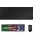 Mars Gaming Pack Premium 3 en 1 Teclado hibrido H-MECH, Raton Ultra Ligero 10K y Alfombrilla XXL - Compatibilidad Universal - Te