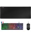 Mars Gaming Pack Premium Teclado Hibrido H-MECH - Raton Ultra Ligero 10K - Alfombrilla XXL - Compatibilidad Universal - Tecnolog