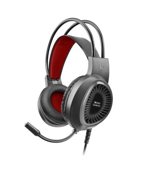 Mars Gaming MH120 Auriculares Gaming con Microfono Flexible - Diadema Ajustable - Almohadillas Acolchadas - Control en Auricular