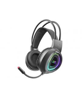 Mars Gaming MH220 Auriculares Gaming con Microfono Flexible - Iluminacion RGB - Diadema Ajustable - Almohadillas Acolchadas - Co