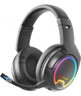 Mars Gaming Auriculares Inalambricos ARGB Flow 40h bateria - Microfono ENC Extraible - Tecnologia 2.4GPRO - Drivers 50mm FULL DY